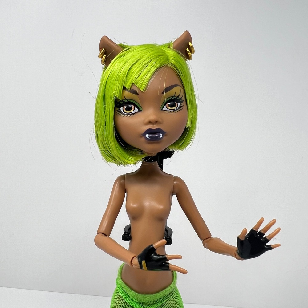 Monster High Clawdeen Wolf G1 Dawn of the Dance Doll Gold Elastic Rare toy 2008